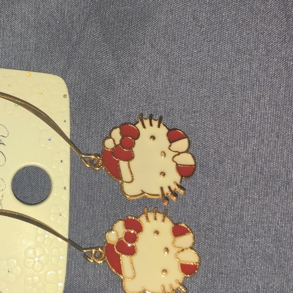 Cute Red Hello Kitty Earrings